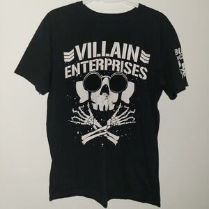 Villain Enterprises Bullet Club NJPW Short Sleeve T-Shirt Men's Size Large Black
